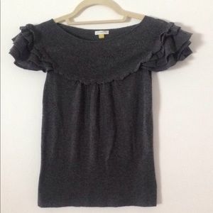 Adorable flutter sleeve cashmere sweater